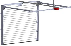 Spadone Porte de garage sectionnelle chêne foncé motorisée l.240 x H.200 cm x Ep.40 mm- Porte De Garage Sectionnelle