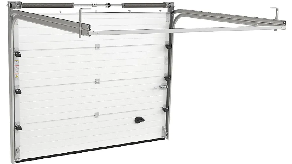 Rentside Porte de Garage Sectionnelle Motorisée 240x200 CASTRIE - Gris sablé- Porte De Garage Sectionnelle