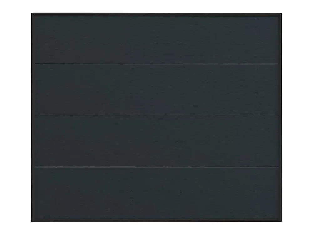 Vente-unique Porte De Garage Sectionnelle<Porte de garage sectionnelle effet bois anthracite motorisée L254 x H218 cm - PRIETA