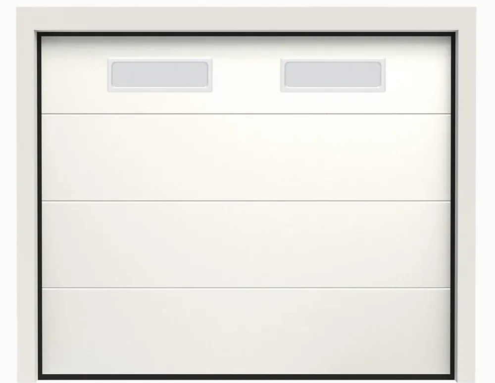 Rentside Porte de Garage Sectionnelle Motorisée 240x200 ANKARA - Blanc lisse- Porte De Garage Sectionnelle