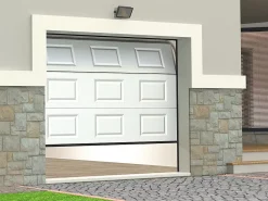 Somfy Porte De Garage Sectionnelle<Porte de garage sectionnelle à cassette blanc avec moteur L254 x H218 cm - CAOPAS