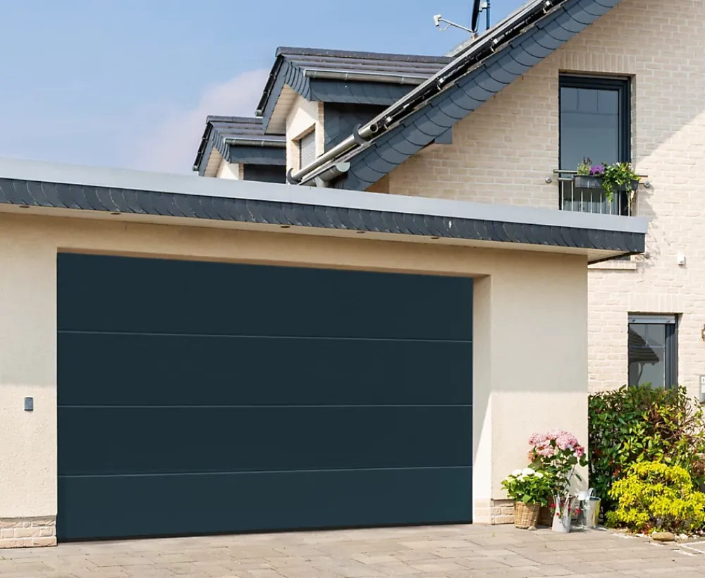 Hormann Porte de garage sectionnelle IsoMatic gris anthracite - l.300x h.200 cm - motorisée- Porte De Garage Sectionnelle