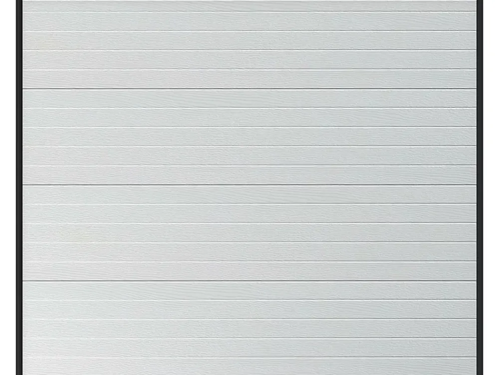 Somfy Porte De Garage Sectionnelle<Porte de garage sectionnelle effet rainuré blanc avec moteur L254 x H218 cm - NORIA