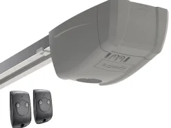 Somfy Porte De Garage Sectionnelle<Porte de garage sectionnelle effet rainuré blanc avec moteur L254 x H218 cm - NORIA