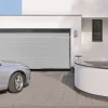Hormann Porte de garage sectionnelle acier WoodGrain blanc aluminium RAL 9006 - l.237,5 x h.212,5 cm - motorisée- Porte De Garage Sectionnelle