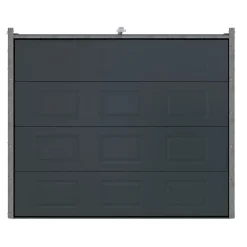 GoodHome Porte De Garage Sectionnelle<Porte de garage sectionnelle à cassettes acier gris RAL 7016 - L.240 x h.200 cm - motorisée (en kit)