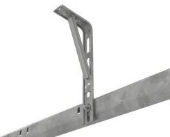 GoodHome Porte De Garage Sectionnelle<Porte de garage sectionnelle à cassettes acier gris RAL 7016 - L.240 x h.200 cm - motorisée (en kit)