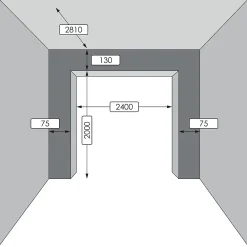 GoodHome Porte De Garage Sectionnelle<Porte de garage sectionnelle à cassettes acier gris RAL 7016 - L.240 x h.200 cm - motorisée (en kit)