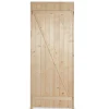 Porte de service bois 80 x h.200 cm poussant gauche- Porte De Service