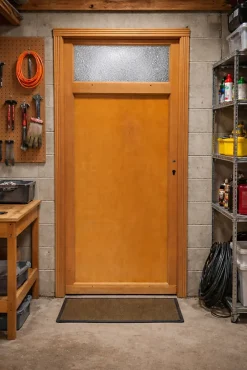 Gd Menuiseries Porte De Service<Porte De Service Bois Pagos, H,200xl,90 P,gauche, Poigneeet Barillet (ref 01245f924) Côte Tableau