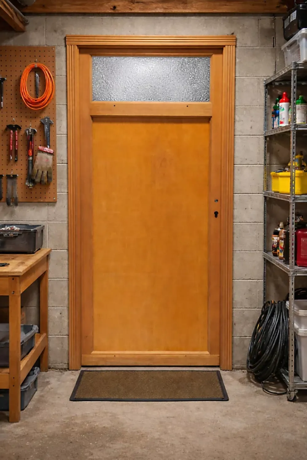 Gd Menuiseries Porte De Service<Porte De Service Bois Pagos, H,200xl,90 P,gauche, Poigneeet Barillet (ref 01245f924) Côte Tableau