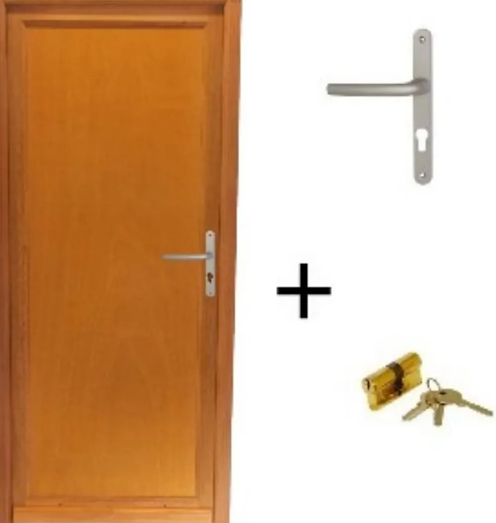 Gd Menuiseries Porte De Service<Porte De Service Bois Pleine Armagos, H,200xl,80 P,gauche Côte Tableau, Poignée, Barillet