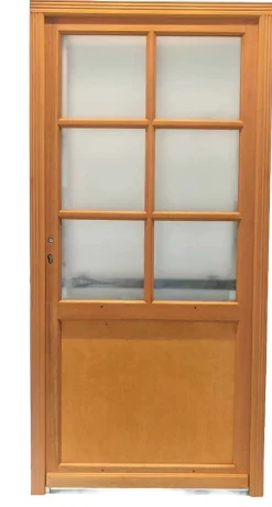 Gd Menuiseries Porte De Service<Porte De Service Bois Vitrée Naxos, H.200 X L.90 Côte Tableau P.droit