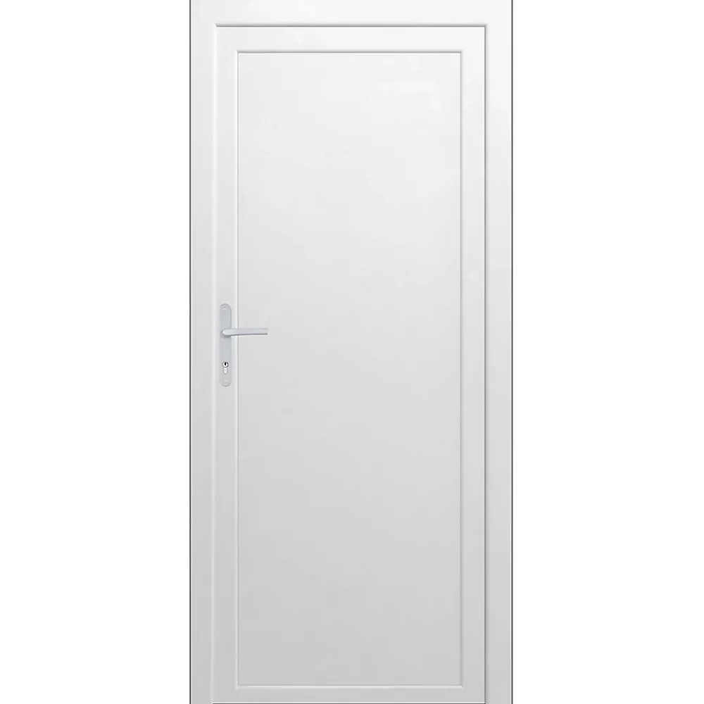 Porte de service pleine PVC 90 x h.205 cm poussant droit- Porte De Service