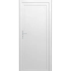 Porte de service pleine PVC 80 x h.205 cm poussant droit- Porte De Service