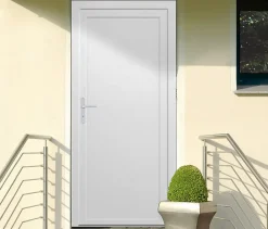 Porte de service pleine PVC 80 x h.205 cm poussant droit- Porte De Service
