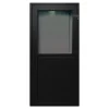 Porte de service pvc 1/2 vitrée gris anthracite ext. et blanc int 80 x h.205 cm poussant gauche- Porte De Service