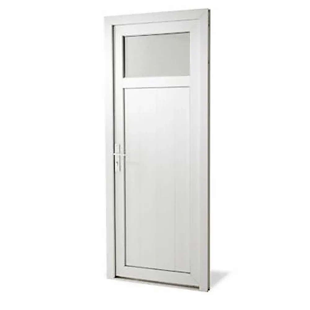 Geom Porte De Service<Porte de service pvc 1/4 vitrée Servicio 80 x h.205 poussant droit