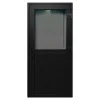 Porte De Service<Porte de service pvc 1/2 vitrée gris anthracite ext. et blanc int 90 x h.205 cm poussant gauche