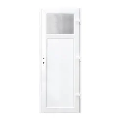 Porte de service pvc gris anthracite ext. et blanc int 80 x h.205 cm poussant gauche- Porte De Service