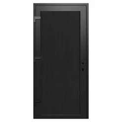 Porte De Service<Porte de service pvc pleine gris anthracite ext. et blanc int. 80 x h.205 cm poussant droit