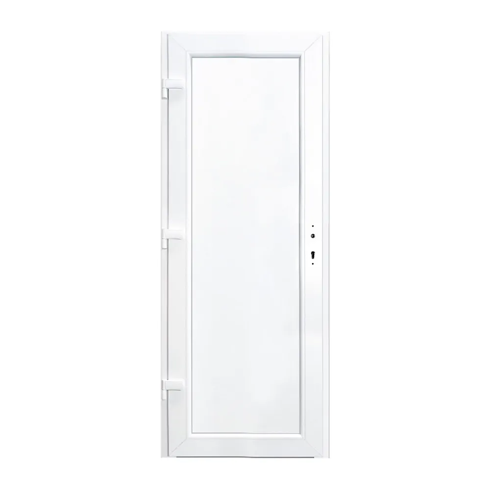 Porte De Service<Porte de service pvc pleine gris anthracite ext. et blanc int. 80 x h.205 cm poussant droit