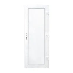 Porte de service pvc pleine gris anthracite ext. et blanc int. 80 x h.205 cm poussant gauche- Porte De Service