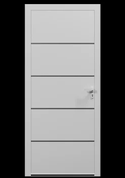 4ALU Porte d'entrée alu blanc Cecina H.215 x l.90 cm poussant gauche- Porte D'Entrée