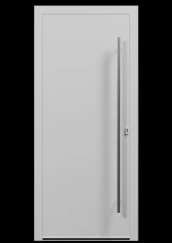 4ALU Porte d'entrée alu blanc Kapas H.215 x l.90 cm poussant gauche- Porte D'Entrée