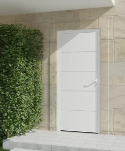 4ALU Porte D'Entrée<Porte d'entrée alu blanc Madryn H.215 x l.90 cm poussant droit