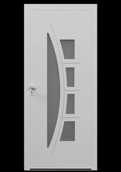 4ALU Porte d'entrée alu blanc Rylie H.215 x l.90 cm poussant droit- Porte D'Entrée