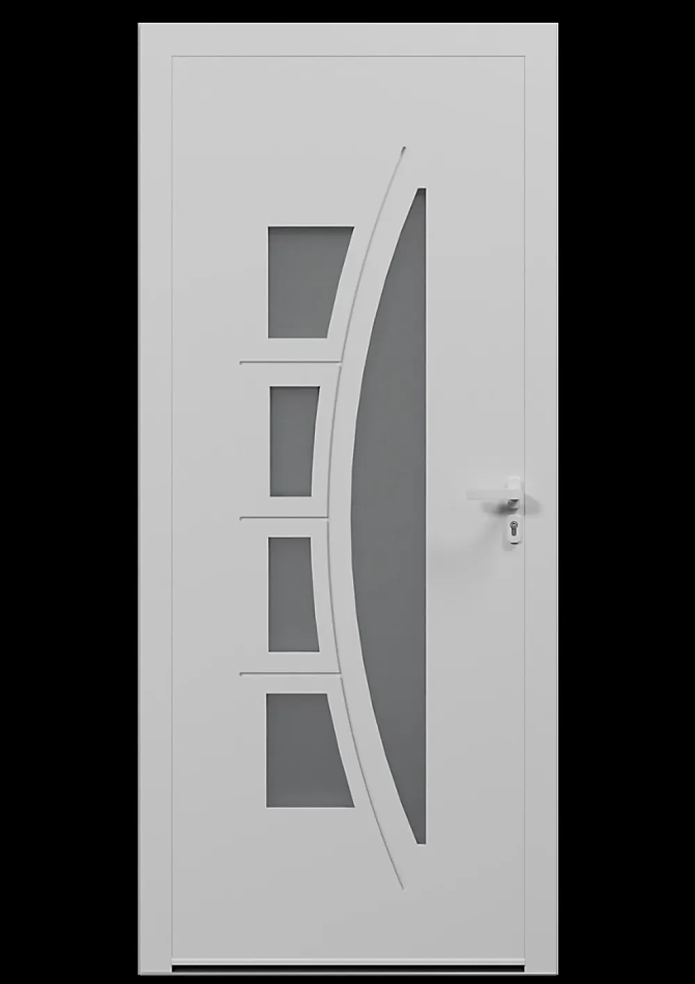 4ALU Porte d'entrée alu blanc Rylie H.215 x l.90 cm poussant gauche- Porte D'Entrée
