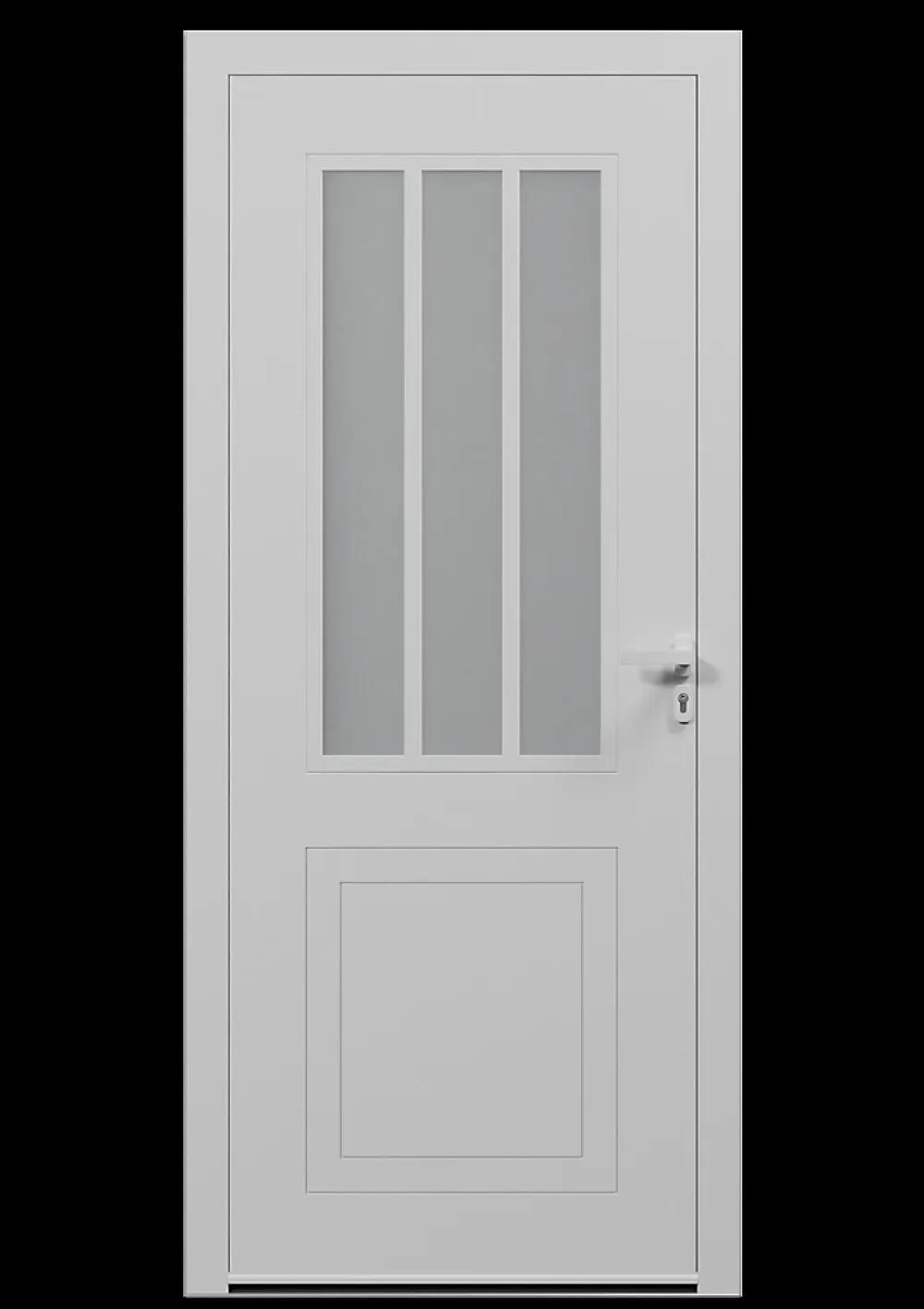 4ALU Porte d'entrée alu blanc Sestri H.215 x l.90 cm poussant gauche- Porte D'Entrée