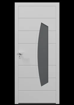 4ALU Porte D'Entrée<Porte d'entrée alu blanc Tegan H.215 x l.90 cm poussant droit