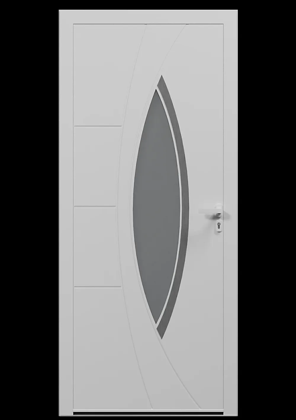 4ALU Porte d'entrée alu blanc Zaria H.215 x l.90 cm poussant gauche- Porte D'Entrée
