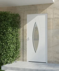 4ALU Porte d'entrée alu blanc Zaria H.215 x l.90 cm poussant droit- Porte D'Entrée