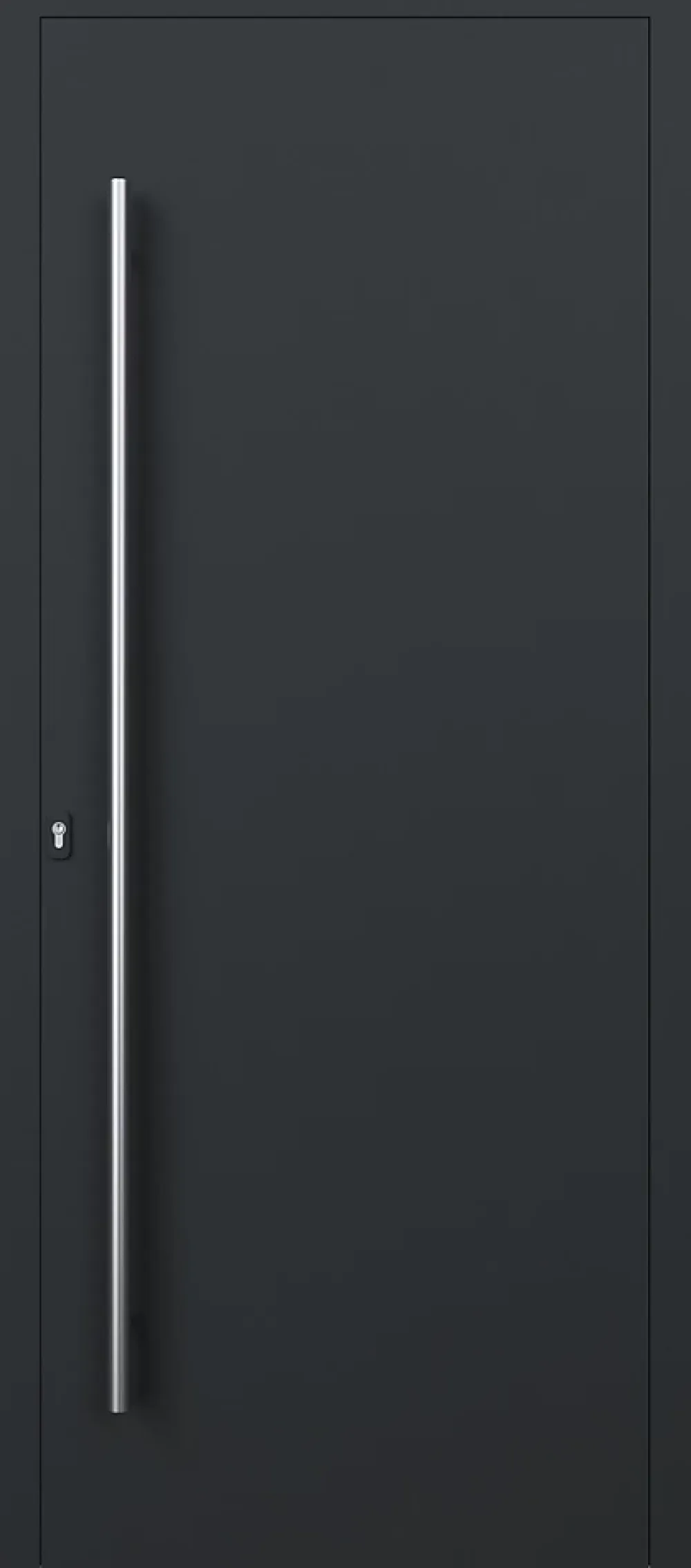 4ALU Porte d'entrée alu gris Kapas H.215 x l.90 cm poussant droit- Porte D'Entrée
