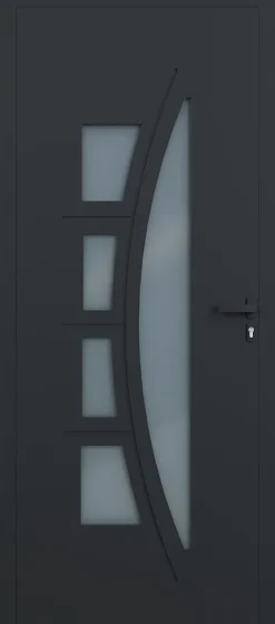 4ALU Porte D'Entrée<Porte d'entrée alu gris Rylie H.215 x l.90 cm poussant gauche