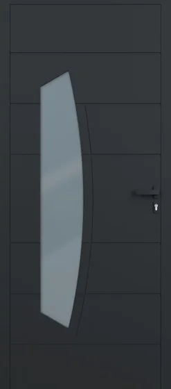 4ALU Porte D'Entrée<Porte d'entrée alu gris Tegan H.215 x l.90 cm poussant gauche