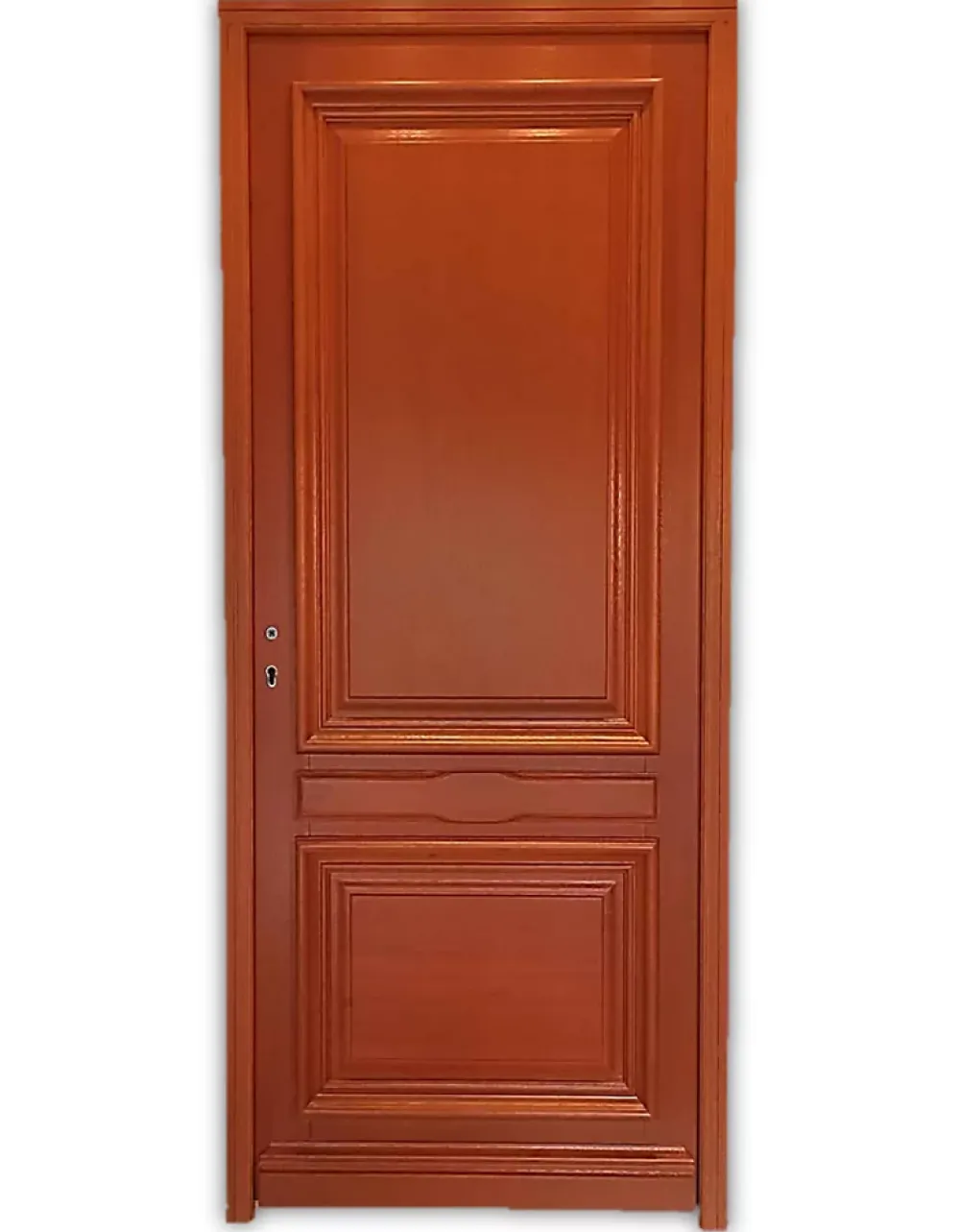 Gd Menuiseries Porte D'Entrée<Porte D'entrée Bois Pleine Safran, H.215xl.90 Côte Tableau P.droit, Poignee, Barillet