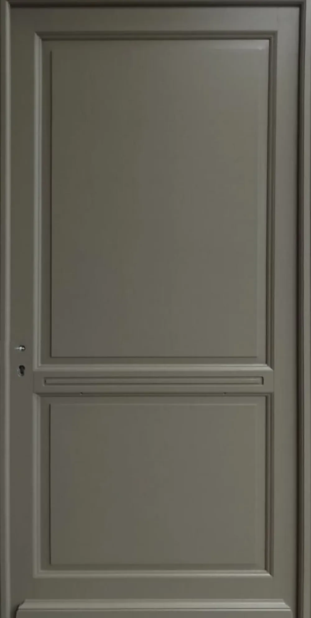 Gd Menuiseries Porte D'Entrée<Porte D'entrée Bois Pleine Elixir, Vert Ral7002, H.215xl.90 Côte Tableau, P.droit