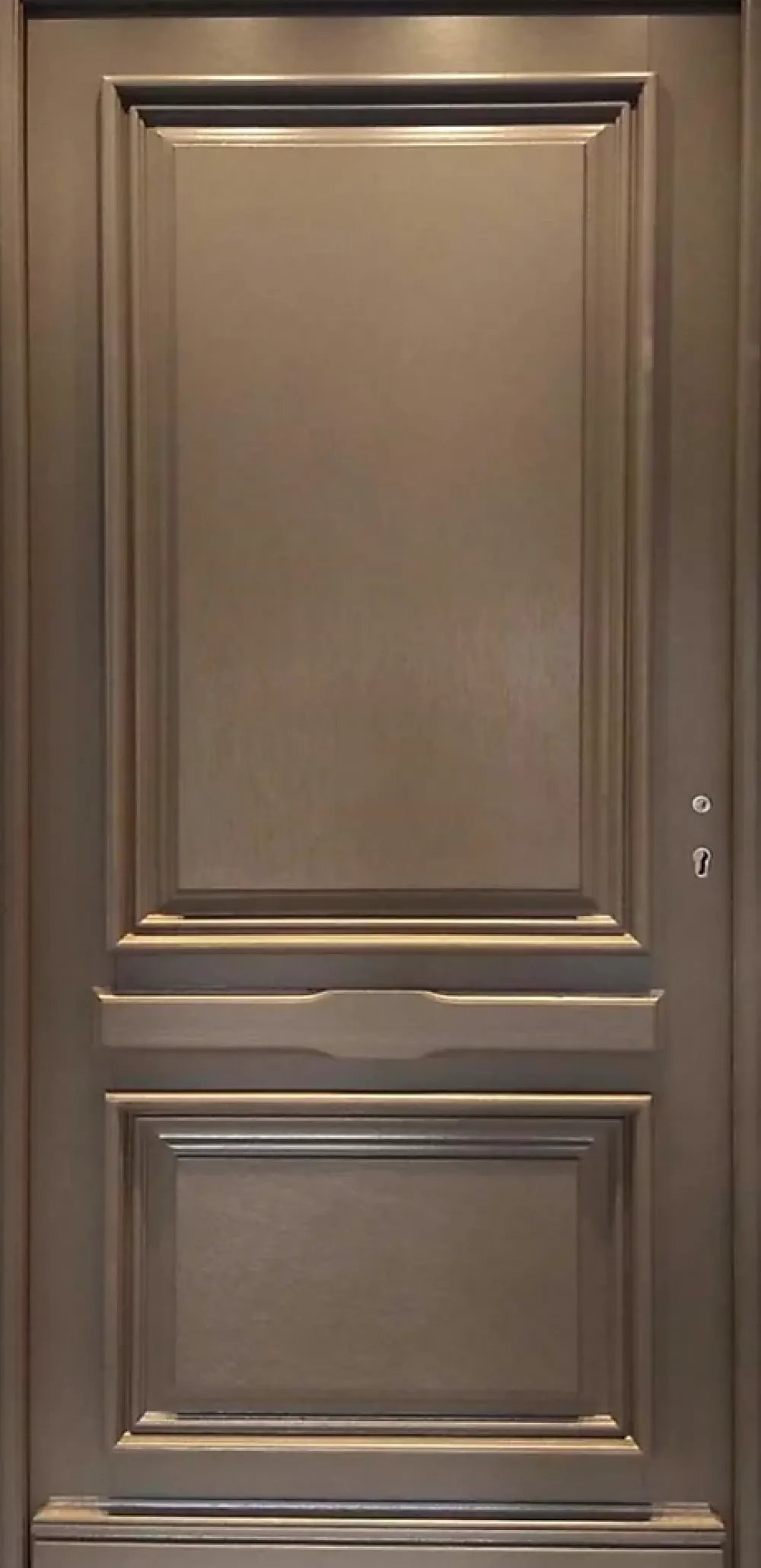 Gd Menuiseries Porte D'entrée Bois Pleine Cassy Gris Ral 7039, H.215xl.90 Côte Tableau P. Gauche- Porte D'Entrée