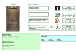 Gd Menuiseries Porte D'entrée Bois Pleine Cassy Gris Ral 7039, H.215xl.90 Côte Tableau P.droit- Porte D'Entrée
