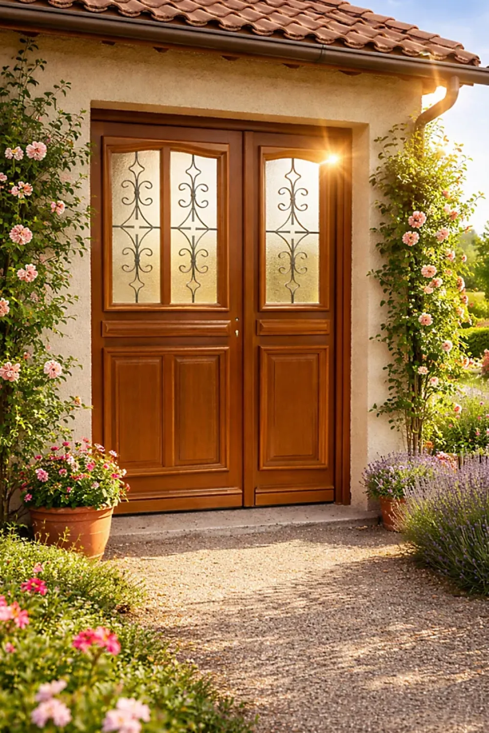 Gd Menuiseries Porte D'Entrée<Porte D'entrée Bois Tiercée Vauban H215 X L140 Côte Tableau P. Gauche