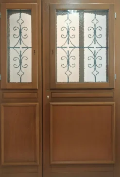 Gd Menuiseries Porte D'Entrée<Porte D'entrée Bois Tiercée Vauban H215 X L140 Côte Tableau P. Gauche