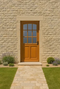 Gd Menuiseries Porte D'Entrée<Porte D'entrée Bois Vitrée Alena, H.215xl.90 Côte Tableau P.gauche, Poignée, Barillet