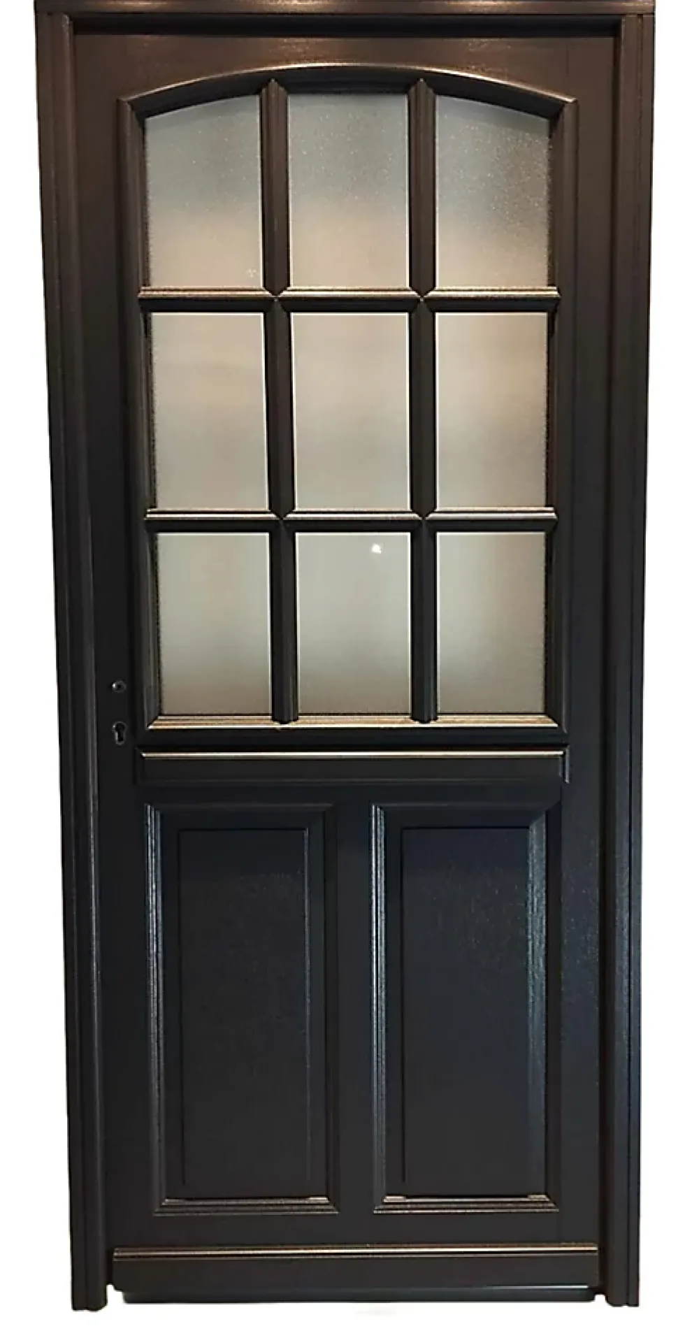 Gd Menuiseries Porte D'Entrée<Porte D'entrée Bois Vitrée Alicia Gris Ral7016, H.215xl.80 Côte Tableau, P.droit