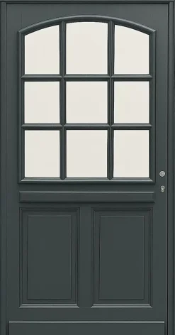 Gd Menuiseries Porte D'Entrée<Porte D'entrée Bois Vitrée Alexa Gris Ral7016, H.215xl.80 Côte Tableau P.gauche