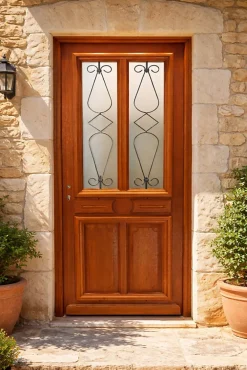 Gd Menuiseries Porte D'Entrée<Porte D'entrée Bois Vitrée Baya, H,200xl,80 Côte Tableau P.droit