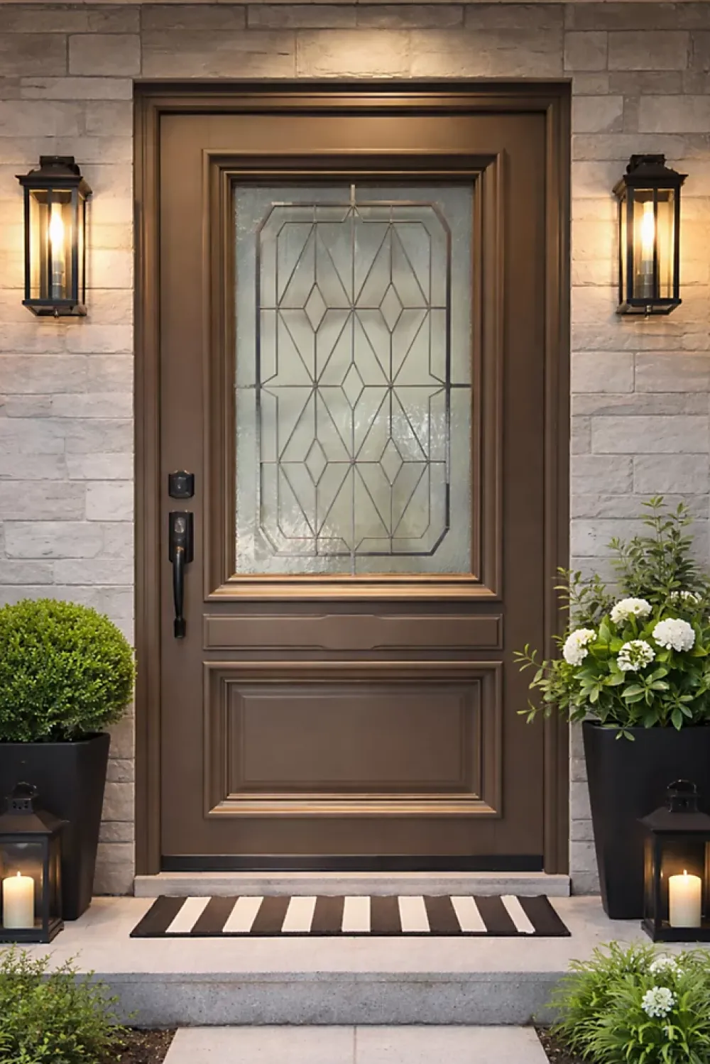 Gd Menuiseries Porte D'Entrée<Porte D'entrée Bois Vitrée Camille Gris Ral 7039, H.215xl.90 Côte Tableau P.droit